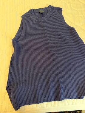 J. Crew Navy Ribbed Sleeveless Crewneck Sweater women’s size M